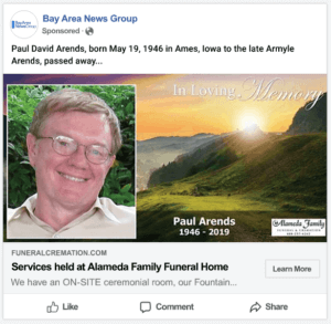 Targeted Obituary Facebook