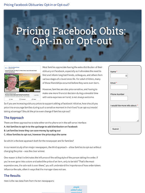 Facebook Pricing: Opt-in or Opt-out?