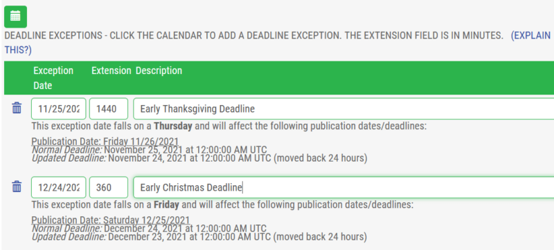 iPublish early holiday deadline