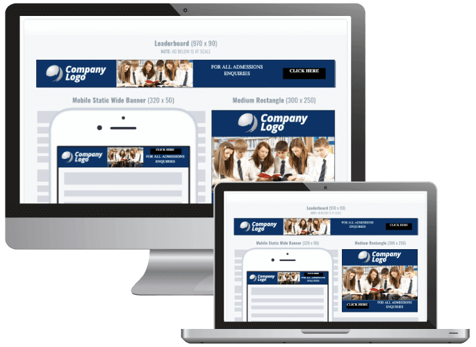 desktop, mobile, social digital display